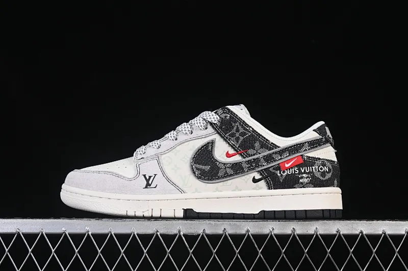 All Categories Nk SB Dunk Series Nk SB Dunk Low High-end Customized Low-top Shoes Nike SB Dunk Low LV Co-branded Zhubahei Denim Anniversary High-end Customized Low-top Casual Shoes YX5066-382